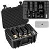 VEVOR Custodia Rigida per Pistola Protettiva con Fodera in Schiuma XPE Scatola Portapistola Impermeabile IP67 Modulo di Stoccaggio Personalizzabile, Custodia per 4 Pistole 404x319x192 mm
