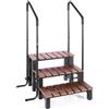 VEVOR Scala per Vasca Idromassaggio con Corrimano, a 3 Gradini, Scala per Piscina Gonfiabile Fuori Terra in HIPS, Larga 640,1 mm, Carico 249,5 kg, per Veranda, Patio, Terrazza, Rimorchi