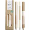 Set di 3 candele con effetto roccia calcarea stratificata Originalhome personalizzate o neutre
