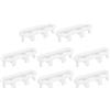 QUARKZMAN Copertura per Scolo Lavello, 8 Pezzi ring per Scolo Lavello 47.8x13.6mm Ovale Copertura Foro di Scarico Bagno Cucina Inserto in Tappi, Bianco