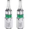 QUARKZMAN 2pz Punte Cacciavite Torx T10H 1/4 Attacco Esagonale 25mm/1 Lunghezza Stelle Magnetiche a 6 Punti Testa Esagonale Punte in Acciaio S2 per Cacciavite Elettrico con Foro Testa Torx