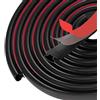 ZhenSFlourish Insonorizzazione Porta, 5 M(L) x 10 mm (B) x 6 mm (D), Guarnizione Porta Blindata, PannelloPorta Blindata, Isolamento Acustico, Nero, Insonorizzato, Flessibile, Impermeabile