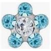 Mast Industria Italiana Orecchino Mast Fiore 6 mm Cristallo / Punto Zaffiro