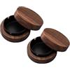 Yitobici 2 pezzi Posacenere antivento in legno nero, posacenere con coperchio, antivento e antiodore, adatto per bar, uffici, soggiorni e feste