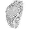 HALUKAKAH Orologio Oro con Diamanti,Uomo Placcato Platino Oro Bianco Quarzo Cinturino 22cm Quadrante Ottagonale,Viene Fornito con Pacco Regalo