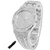 HALUKAKAH Orologio con Diamanti in Oro per Ragazzi,Adolescenti,Bambini - Placcato in Platino,Quadrante Ottagono 41mm,Quarzo Giapponese - Lunghezza 19cm,con Strumento Regolatore - per Compleanni,Feste