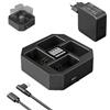 NEEWER Caricabatterie USB a 4 Canali per Batteria NP-FZ100 Compatibile con Sony A7IV A9iii A1 A7RV A7Cii A6700 ZV-E1 FX3 FX30, Ricarica Rapida con Caricatore Rapido PD 45W, Display di Batteria, NW-Z4