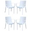 MIlani Home VICTORIA - poltrona in resina impilabile da esterno e interno set da 4