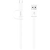 Huawei Cavo 2 in 1 Type-C + Micro USB, Accessorio Originale, Bianco