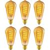 Lampadina LED Vintage E27, in Vetro Ambrato, Dallo Stile Antico Retrò, ST64, 4 W