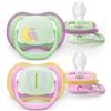 Philips Avent Ultra Air Night Set 2 Ciucci con Bottone Luminoso 6-18 Mesi - Uccello/Farfalla