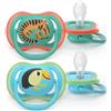 Philips Avent Ultra Air Pacifier Set 2 Ciucci Ortodontici in Silicone 6-18 m - Tigri/Tucano