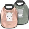 Nuvita Set 2 Bavaglini Impermeabili - English Rose/Sage Green