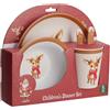 Christmas Decoration Set Pappa per Bambini in Melamina con Decorazioni Natalizie 5 Pezzi