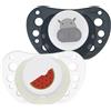 Chicco PhysioForma Air Lumi Set 2 Ciucci in Silicone con Bottone Luminoso 16-36 Mesi