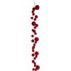 Christmas Decoration Ghirlanda Natalizia con 31 Palline Rosse 210 cm