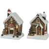 Christmas Decoration Casetta Natalizia in Poliresina con LED