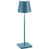 Zafferano Poldina Pro Lampada da Tavolo Ricaricabile Blu Avio