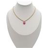 stylen Collana Girocollo in Acciaio Inox con Ciondolo a Cuore Rosa, Finitura Dorata Lucida, Chiusura a Moschettone Regolabile, Accessorio Moda per Donna, Outfit Casual ed Eleganti