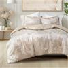 Comfort Spaces Luxe Queen Set copripiumino in velluto per letto queen size, retro in microfibra, Juliette, biancheria da letto in velluto per tutte le stagioni, set di biancheria da letto queen size,