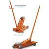 unicraft CRIC IDRAULICO SOLLEVATORE A CARRELLO 2 TONN 405 MM PER AUTO CRICK PROFESSIONALE