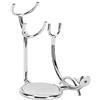 YUYTE Supporto Per Rasoio E Pennello Barba Curvo, Placcatura in Metallo Supporto Barba Classico Rasoio Manuale Pennello Barba Supporto Per Ciotola Di Sapone Galvanotecnica Supporto Barba Meta