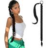 RPAEOY Coda di Cavallo Treccia Sintetica con Elastico Extension Capelli Lunghi Intrecciati Posticcio per Acconciature Eleganti