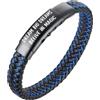 HALUKAKAH Regalo per Bambini Compleanno Natale: Bracciale in Pelle JAZZ Titanio Misura 18-20cm Regolabile. DREAM BiG DREAMS Inciso, con Un Bellissimo Biglietto di Auguri e Confezione Regalo