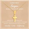 XUANPAI Collana a forma di croce per figlio, figlia, ciondolo a forma di croce per bambini, in acciaio inox, argento, oro, regalo di compleanno per ragazzi e ragazze, 40cm, Acciaio inossidabile
