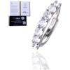 HALUKAKAH Anello Moissanite Uomo Tennis D Colore 1.0 ct Totale,Argento Sterling Placcato Platino,1.0 Carato Diamante Coltivato in Laboratorio,Regolabile,per Marito,Fidanzato,Compleanno,Anniversario