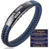 HALUKAKAH Regalo per Bambini Compleanno Natale: Bracciale in Pelle JAZZ Titanio Misura 18-20cm Regolabile. One day at a time Inciso, con Un Bellissimo Biglietto di Auguri e Confezione Regalo