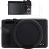 Sagreeny Custodia protettiva per fotocamera compatibile con Canon G7X Mark III, accessori personalizzati con 2 protezioni Sreen, custodia in morbido silicone con copriobiettivo rimovibile, antiscivolo e