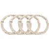 Dore & Rose Scrunchie 1 cm Set Champagne Elastico per capelli 4 pz.