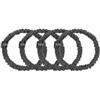Dore & Rose Scrunchie 1 cm Set Charcoal Elastico per capelli 4 pz.