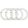 Dore & Rose Scrunchie 1 cm Set White Elastico per capelli 4 pz.
