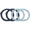 Dore & Rose Scrunchie 1 cm Set Dark Blue & Light Blue Elastico per capelli 4 pz.