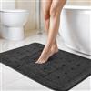 Emma Barclay Orkney - Tappetino da bagno Crosshatch (45 x 75 cm) (nero)