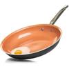 Home Icon - Padella Antiaderente in Granito di Rame, per Cucinare Sano con Poco Senza Olio, Compatibile con Tutti i Tipi di Piani Cottura e Fornelli, Compatibile con l'Induzione - 26 cm