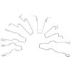 Akozon Clip di Fissaggio del Faro, 5ZHSFULLKIT 6PCS Faro Anteriore in Acciaio Dip Lampadina Anabbagliante Clip a Molla di Fissaggio Morsetto per Lampada Frontale per Sostituzione H1 H3
