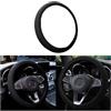 CGEAMDY Coprivolante Auto Universale Diametro 37-38 cm, Coprivolante Elastica del Volante, Microfibra Traspirante in Seta Ghiaccio, Calda in Inverno e Fresca in Rstate, Antiscivolo (Nero)