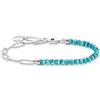 Thomas Sabo Bracciale da donna con perle turchesi in argento Sterling 925 A2099-404-17, Große, Argento sterling, Nessuna pietra preziosa