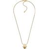 Emporio Armani Collana da donna in ottone con chiusura a moschettone in tonalità oro, Oro crema
