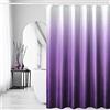 Gibelle Tenda da doccia viola, tessuto a nido d'ape ombré, set di accessori decorativi per il bagno con ganci, idrorepellente e lavabile in lavatrice, 183 x 183 cm