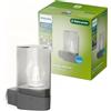 PHILIPS Nayl, Applique da esterno, Grigio Antracite | 840 lm, 2700 K, PowerShield, Resistente alle intemperie, Alluminio durevole, Sensore di movimento, LED integrato 50000 h