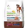 Natural Trainer Trainer Sensitive Trota No Grain 3kg Crocchette Cani medium Maxi Adult