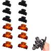 LICHUANUK LICHUAN 12 Pezzi Clip Capelli Donna Artiglio Capelli Clip Artigli Per piccolo Dimensioni Plastica Clip Molto Adatto lo Styling Dei Capelli -2,8cm/pc (Marrone，Nero)