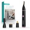 VOGOE Regolatore Sopracciglia Elettrico 3-in-1 per Donne, Epilatore Viso Donna Indolore, Ricaricabile e Portatile, per Labbra, Mento e Guance (Nero)