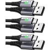 INIU Cavo USB Type-C, Cavo USB A a USB C 3,1A Ricarica Rapida [3Pezzi/0,5+2+2m] Lega Intrecciato in Nylon QC 3,0 Cavo Tipo C per iPhone 17 16 15, Samsung S25 24 Ultra, Xiaomi Huawei Pixel OnePlus ECC.
