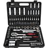 Greensen Set Bussole e Cricchetti 94 Pezzi, Chiave a Cricchetto Reversibile con Impugnatura Rotante, Attrezzatura per Meccanica e Manutenzione, Acciaio al Cromo-Vanadio