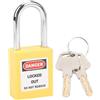Cyrank Lucchetti di Lockout Tagout, Serrature di Sicurezza Loto da 38 Mm Lucchetti di Lockout LOTO con Chiavi Diverse Per Stazioni E Dispositivi di Lockout Tagout(Giallo)